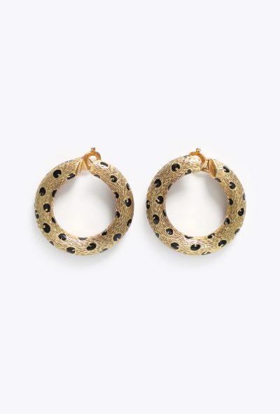 Fred Vintage 'Pattes de Panthère' 18K Yellow Gold Hoop Earrings - 1