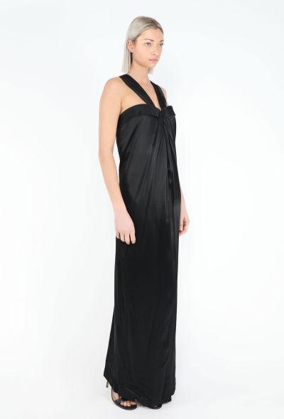 Saint Laurent RARE S/S 1990 Draped Halter Column Gown - 1