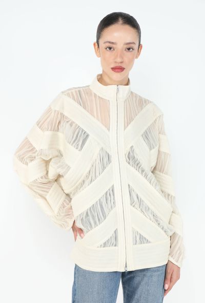 Céline 2017 Shirred Silk Bomber Jacket - 1