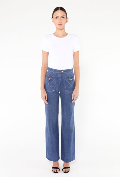 Céline '70s Pocketed Denim Trousers - 1