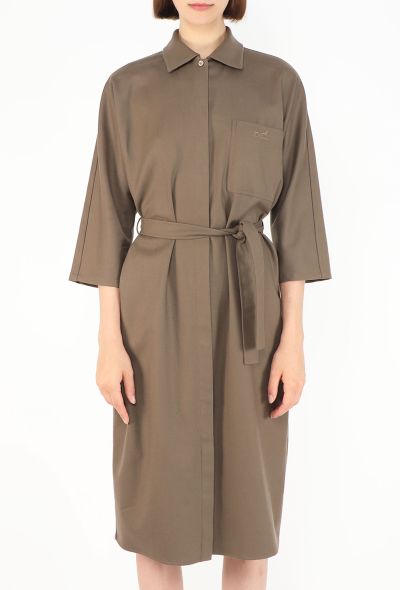 Hermès Twill Belted Shirt Dress - 2