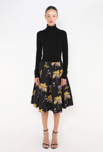 Prada Resort 2008 Floral Taffeta Skirt - 1