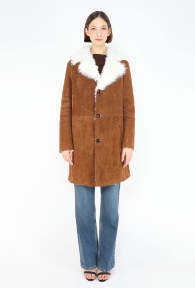 Saint Laurent 2017 Shearling-Lined Suede Coat - 2