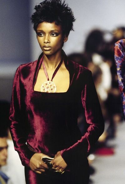 Romeo Gigli Velvet Fluted Gown, 1995 - 2