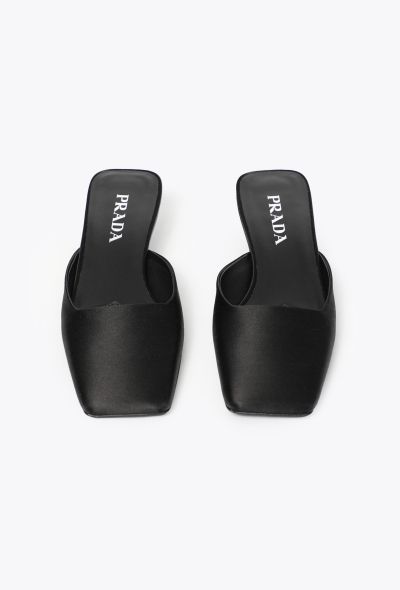 Prada 2024 Satin Angled Heel Mules - 2 Prada 2024 Satin Angled Heel Mules - 2