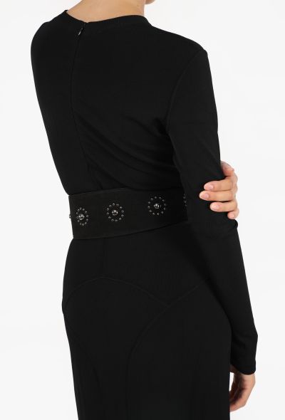 Alaïa Floral Studded Wide Belt - 2