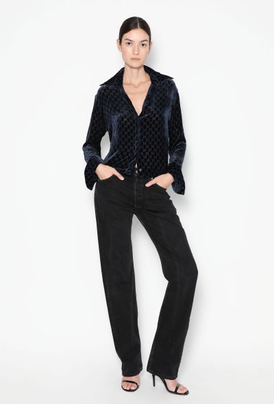 Gucci ICONIC F/W 1997 Velvet Monogram Top - 1