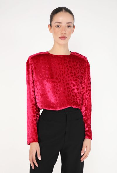 Saint Laurent Fall 1985 Dévoré Cheetah Top - 1