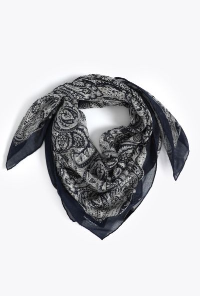 Saint Laurent Cashmere 45cm Paisley Foulard - 2