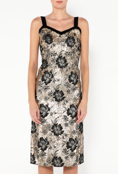 '90s Floral Sequin Cocktail Dress - 2