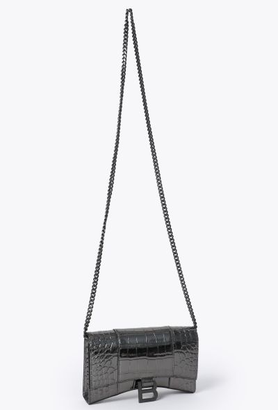 Balenciaga Embossed Hourglass Wallet on Chain - 2