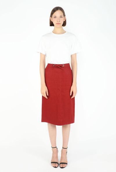 Hermès Margiela 1999 Drawstring Linen Skirt - 1