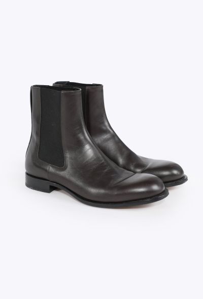 The Row 2024 Brown Leather Chelsea Boots - 2