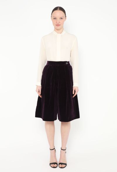 Dries Van Noten 2016 Velvet Pleated Shorts - 1 Dries Van Noten 2016 Velvet Pleated Shorts - 1
