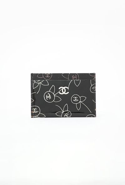 Chanel Floral Patent Card Holder - 1