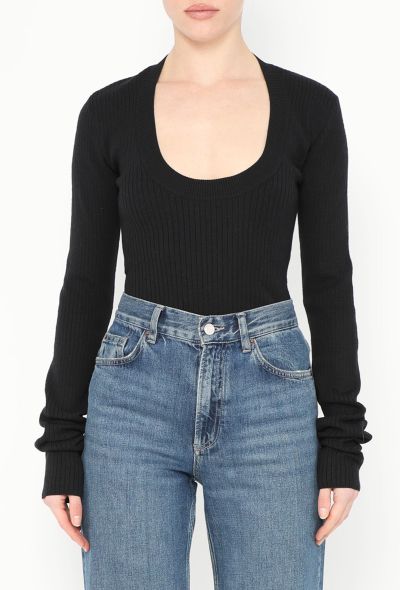 Bottega Veneta Pre-Fall 2019 Ribbed Bodysuit - 1 Bottega Veneta Pre-Fall 2019 Ribbed Bodysuit - 1