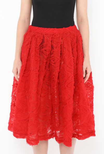 Comme des Garçons 2020 Flared Embroidered Tulle Skirt - 2