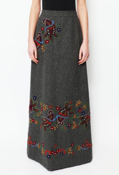 Exquisite Vintage Bohemian Hand Embroidered Skirt - 2