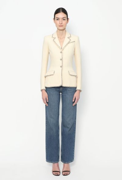 Chanel Lamé Trim Bouclé Jacket - 2
