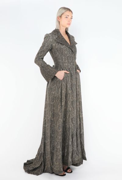 1999 Made-to-Measure Cashmere Jacquard Robe - 1