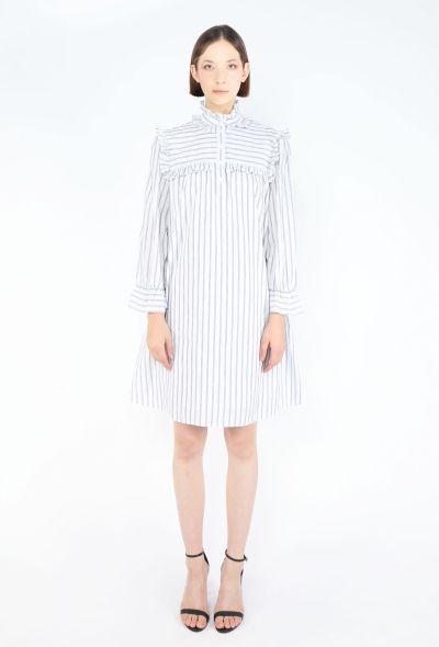 Céline Striped Ruffled Linen Dress, 2020 - 1