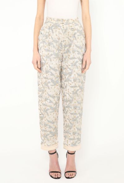 Claude Montana Metallic Patchwork Pants - 2 Claude Montana Metallic Patchwork Pants - 2