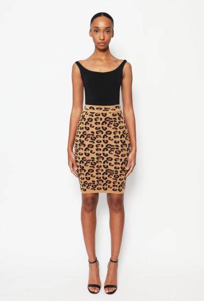                             F/W 1991 Leopard Knit Skirt - 1