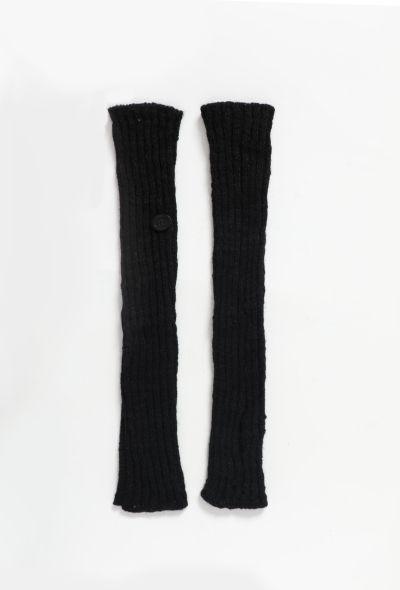                             Fingerless Wool Gloves - 1