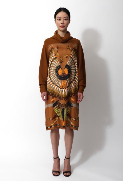                             F/W 2011 Silk Twill & Alpaca Knit Dress - 1