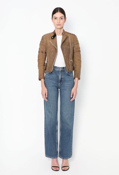 Céline Distressed Leather Biker Jacket - 2 Céline Distressed Leather Biker Jacket - 2