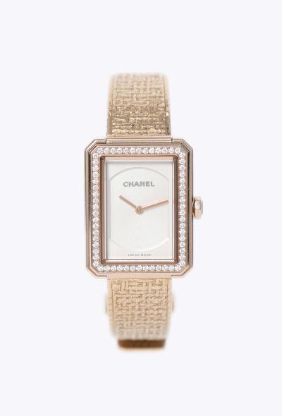 Chanel 2023 Boy-Friend Tweed 18K Gold & Diamonds Watch - 1