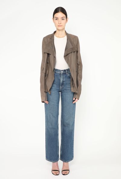 Rick Owens Asymmetrical Calfskin Jacket - 1 Rick Owens Asymmetrical Calfskin Jacket - 1