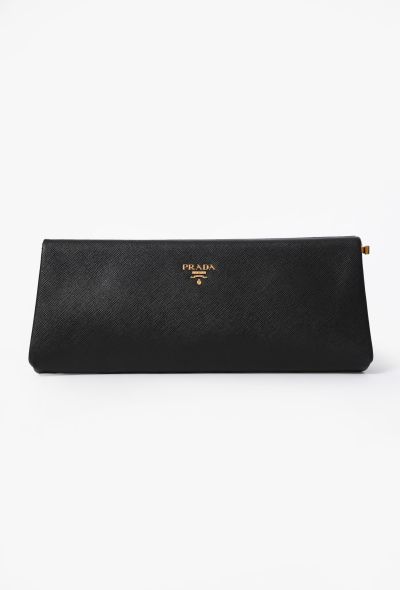 Prada Saffiano East-West Frame Clutch - 1