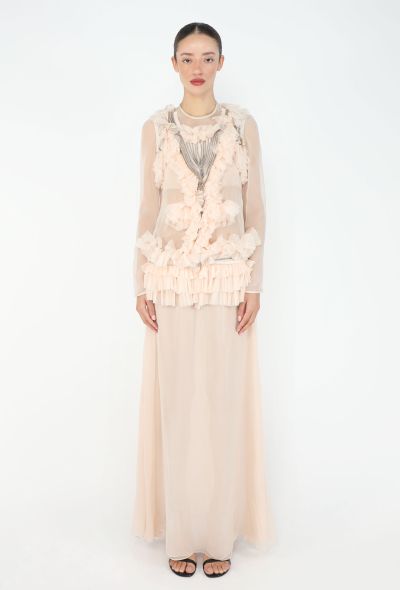 Givenchy S/S 2011 Ruffled Zipper Chiffon Gown - 1