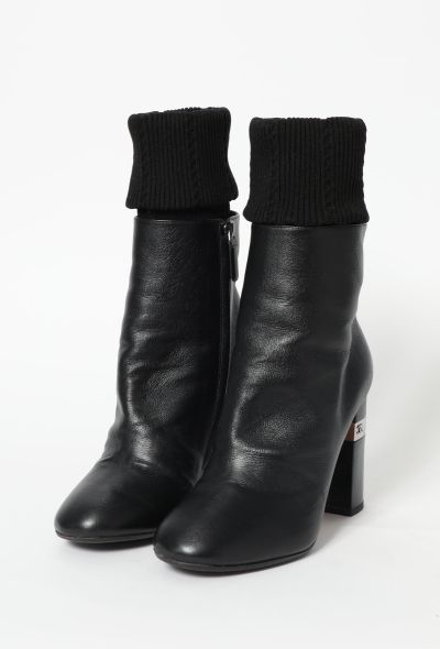                                         Leather 'CC' Sock Boots-2