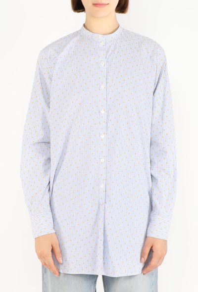 Céline Embroidered Pinstripe Cotton Tunic - 1