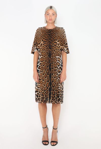 Saint Laurent Silk Leopard Print Dress - 1