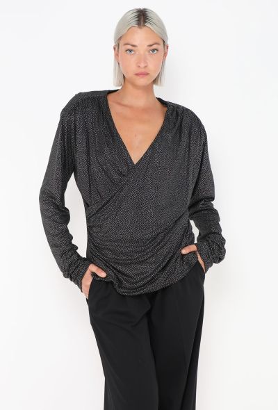 Saint Laurent Vintage Studded Draped Blouse - 2 Saint Laurent Vintage Studded Draped Blouse - 2