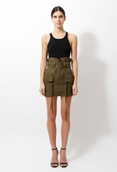                             2018 Military Green Belted Skirt - 1