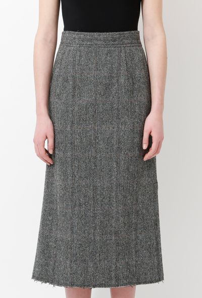                             2017 Chevron Tweed Skirt - 2