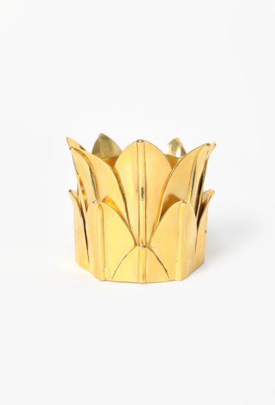 Saint Laurent '90s Tiered Leaf Cuff - 1