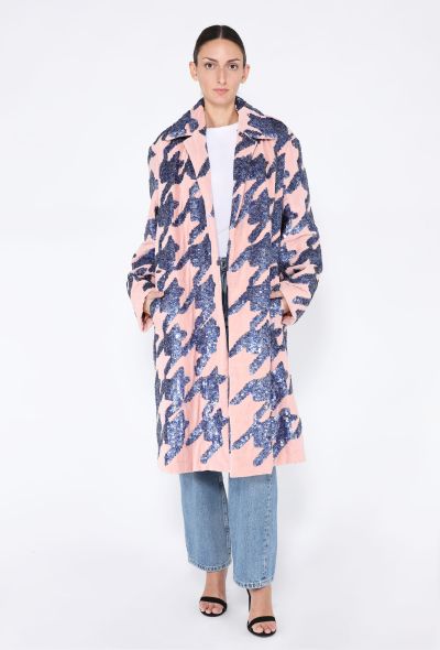 Dries Van Noten 2024 Roltas Velvet Houndstooth Coat - 2
