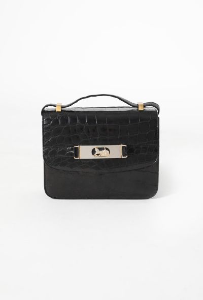 Céline '70s Crocodile Shoulder Bag - 2 Céline '70s Crocodile Shoulder Bag - 2