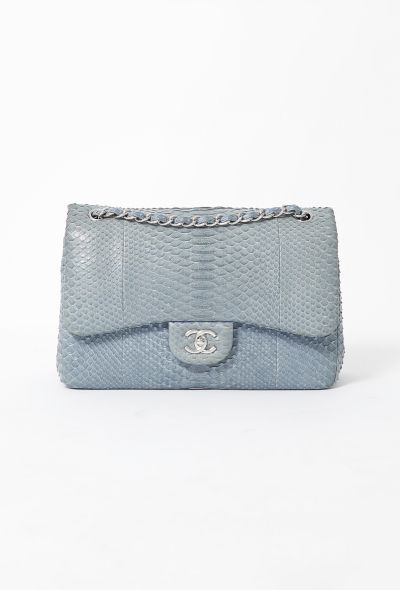 Chanel Python Jumbo Timeless Flap Bag - 1