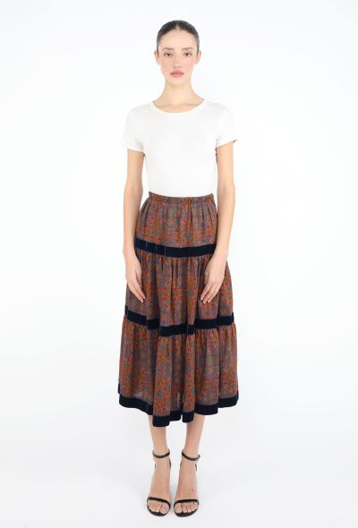 Saint Laurent Late '70s Russian Tiered Peasant Skirt - 2