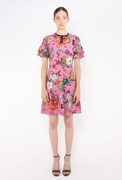 Gucci Floral Print Bowtie Dress - 1 Gucci Floral Print Bowtie Dress - 1