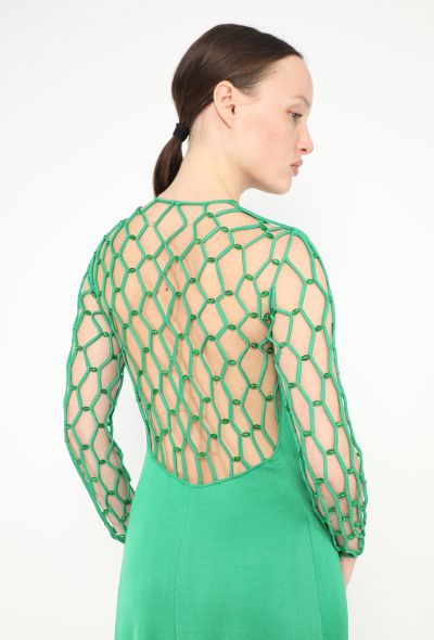 Azzaro RARE Couture 1971 Beaded Silk Gown - 2 Azzaro RARE Couture 1971 Beaded Silk Gown - 2