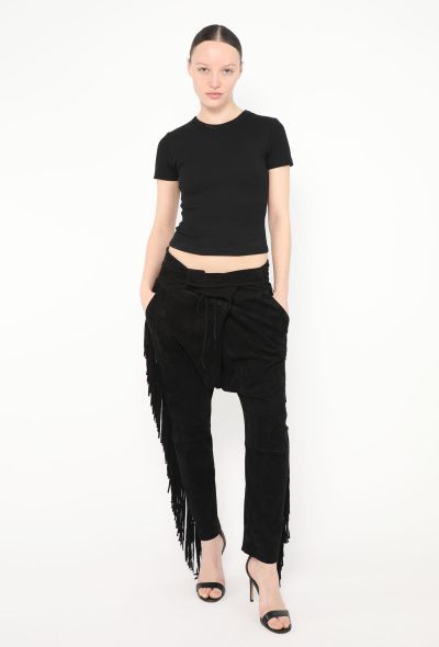 Balmain S/S 2008 Suede Fringe Harem Pants - 1 Balmain S/S 2008 Suede Fringe Harem Pants - 1
