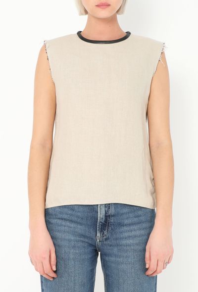 Céline Resort 2011 Leather Trim Top - 1 Céline Resort 2011 Leather Trim Top - 1
