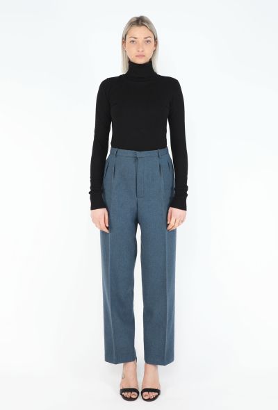 Saint Laurent '80s Herringbone Pleated Trousers - 1